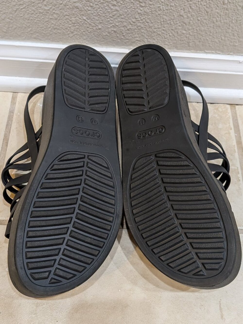 Crocs Brooklyn Woven Buckle Women's Low Strappy Wedge Sandal - Picture 5 of 7